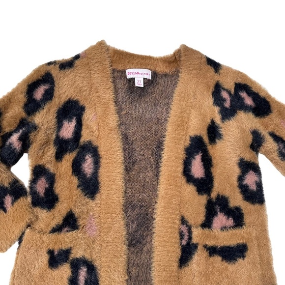 Toddler Girl 2T Sweater Bundle Lot Black Leopard Pink Soft Knit - Picture 12 of 16